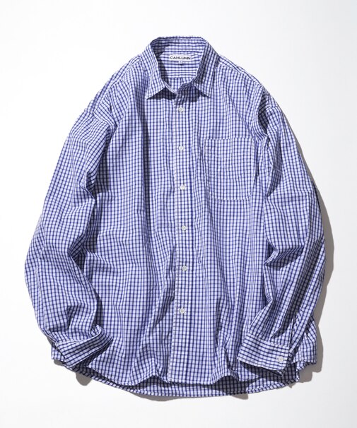 Magazine Pocket  Broad Shirt(Gingham)
