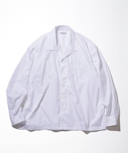 Magazine Pocket Broadcloth Open Collar Shirt