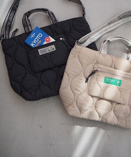 SNOOPY 2way キルティングトート