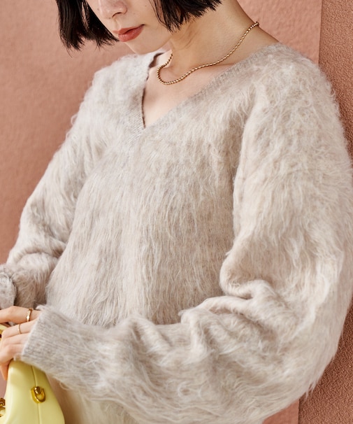 2WAY シャギーニットプルオーバー 【限定展開】