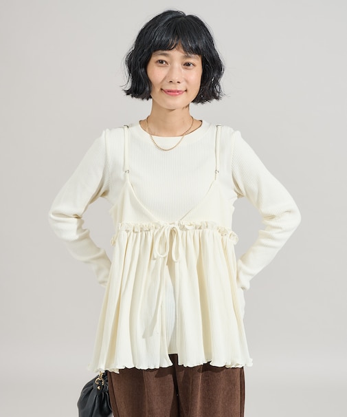 【セットアイテム】アーミーリブ 2WAYビスチェセット ロンT