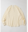リラックスフィット ピグメント ワッフル ロングスリーブTシャツ
