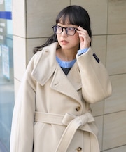 ＜低身長サイズあり＞2WAY ウール ハイネック ロングコート