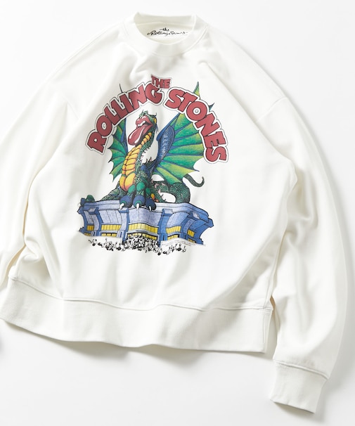 【EXCLUSIVE】 The Rolling Stones SWT フロントプリント クルーネック スウェット
