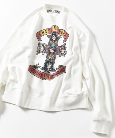 【EXCLUSIVE】GUNS N ROSES ガンズ アンド ローゼス フロントプリント スウェット