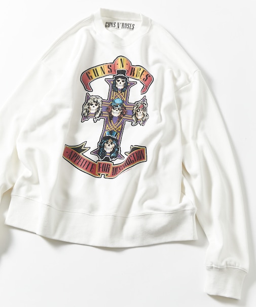 【EXCLUSIVE】GUNS N ROSES ガンズ アンド ローゼス フロントプリント スウェット