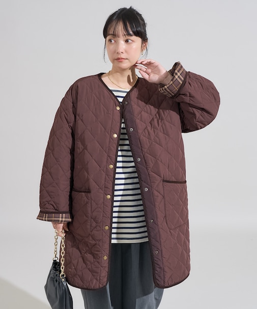 PRIMALOFT ダイヤキルト ノーカラーコート