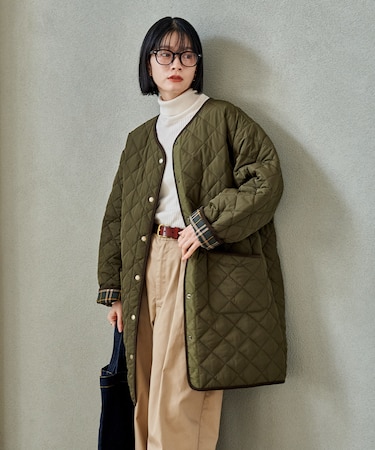 PRIMALOFT ダイヤキルト ノーカラーコート