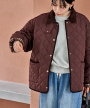 PRIMALOFT ダイヤキルト 襟付きミドルコート