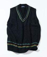 ケーブル編み チルデン ニットベスト