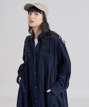 コーデュロイ シャツワンピース