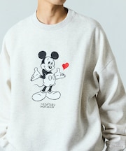 DISNEY/ディズニー ミッキーマウス/別注 クルーネック プリントスウェット/Heart 【限定展開】