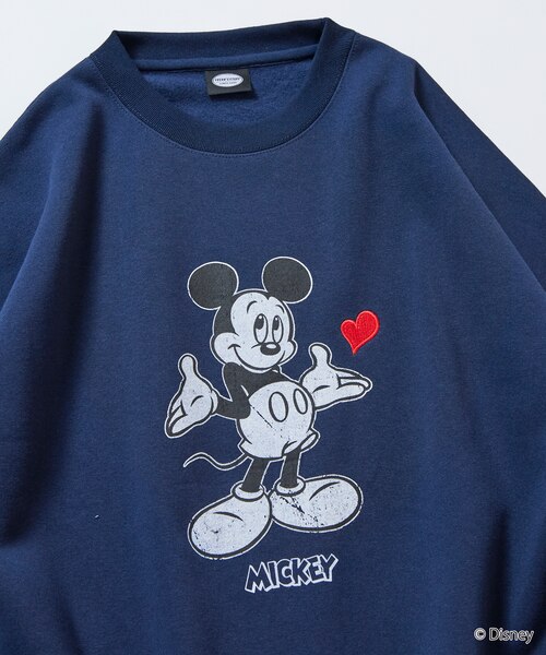 ドルガバ　スパンコールミッキーマウススウェット 80s USA製 Disneyディズニー ミッキー マウス スウェット 白 XL