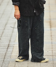 ワイドシルエット ダブルニー スウェットパンツ