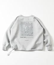 Kurt Wu × FREAK'S STORE バックプリント クルーネック スウェット