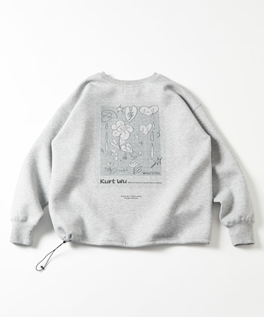 Kurt Wu × FREAK'S STORE バックプリント クルーネック スウェット
