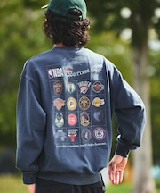 NBA 別注 チームロゴシート バックプリント クルーネックスウェット