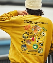 NBA 別注ランダムチーム バックロゴプリント クルーネックスウェット