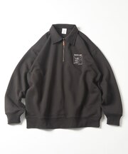 tombonia コラボ SPORTS ロゴ ハーフジップ スウェット