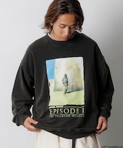 STARWARS/スターウォーズ(Graphic) ヴィンテージライク クルーネックスウェット/フロスト加工 リラックスフィット