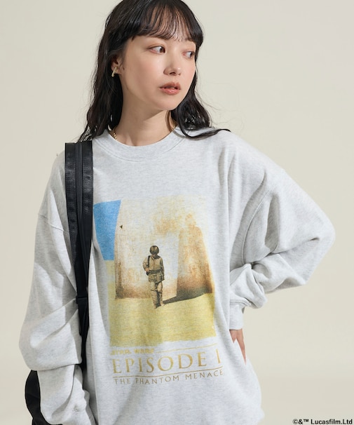 STARWARS/スターウォーズ(Graphic) ヴィンテージライク クルーネックスウェット/フロスト加工 リラックスフィット