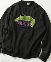 MARVEL/マーベル/ハルク/クルーネックスウェット 静電フロッキー加工