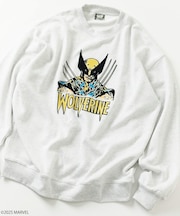 MARVEL/マーベル/ウルヴァリン/クルーネックスウェット 静電フロッキー加工