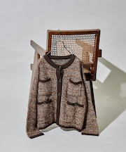 ツイーディー ニットジャケット