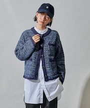 ツイーディー ニットジャケット