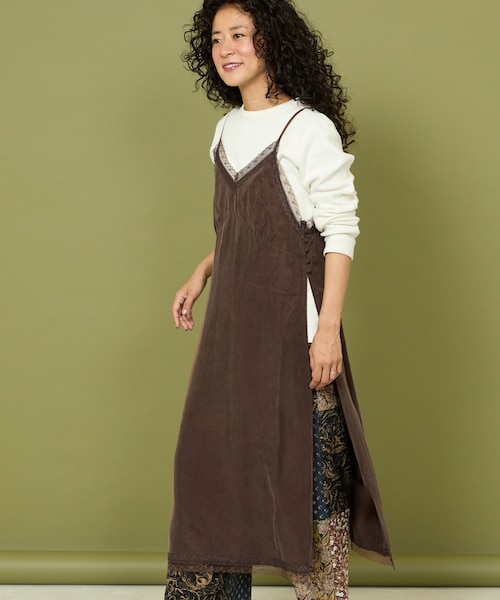 バックオープン チェック アシメ ティアード ワンピース｜フリークス