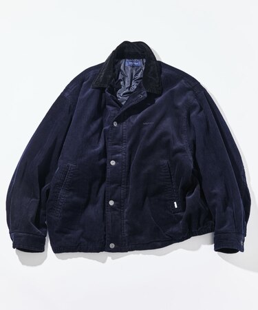 中綿 ストーンバイオ加工 コーデュロイブルゾン ショート丈