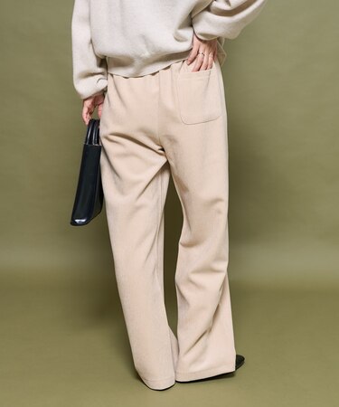 ベロアライク コーデュロイ イージーパンツ