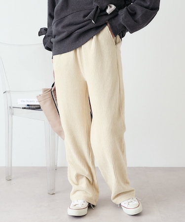 カット コーデュロイ イージーパンツ