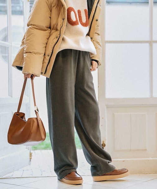 カット コーデュロイ イージーパンツ