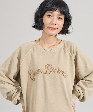 ピグメント ロゴクロップドスウェット