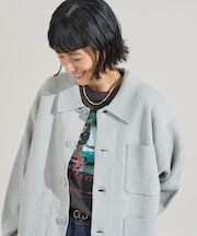 ＜マシーンウォッシャブル＞ スウェットライクニットジャケット＜セットアップ対応＞