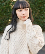 ミックスケーブル タートルニットプルオーバー