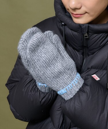 配色 ブランケットステッチ ミトン