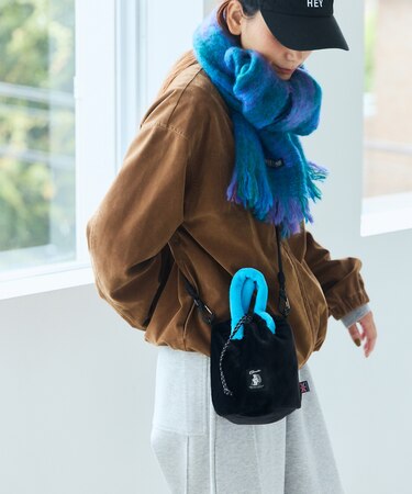 別注Fluffy Drawstring bag