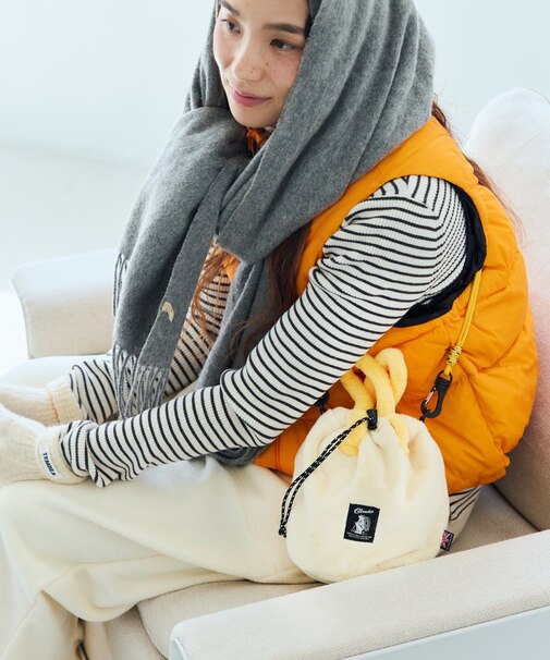 別注Fluffy Drawstring bag