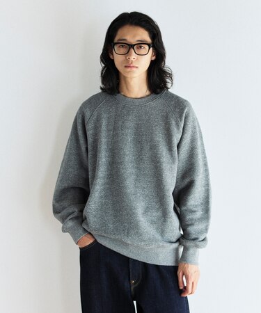 COMFORT HEATHER ヴィンテージライク 裏毛ラグラン クルーネックスウェット