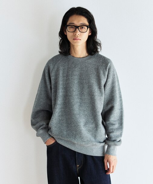 COMFORT HEATHER ヴィンテージライク 裏毛ラグラン クルーネックスウェット