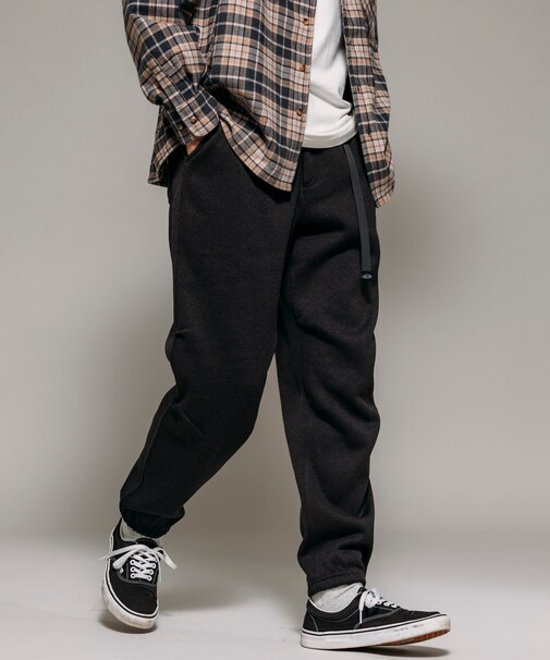 リラックスフィット ニットフリース イージージョガーパンツ