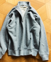 COMFORT HEATHER ヴィンテージライク 裏毛 ハーフジップスウェット