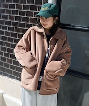 襟付き リバーシブル コーデュロイボアジャケット