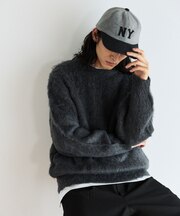 シャギーニット クルーネック プルオーバー