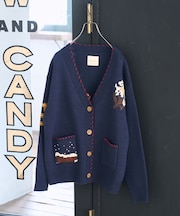 カントリー ジャガードニットカーディガン