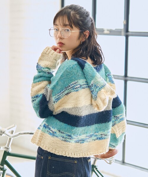 ミックスボーダー ニットパーカー｜フリークスストアの通販