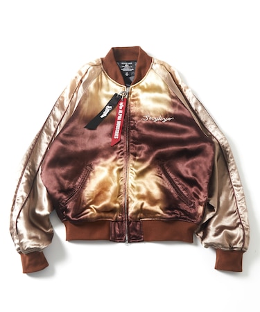 別注 Tempalay × Alpha Industries × FREAK'S STORE エイジング加工 レーヨンサテン スカジャン