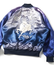 別注 Tempalay × Alpha Industries × FREAK'S STORE エイジング加工 レーヨンサテン スカジャン